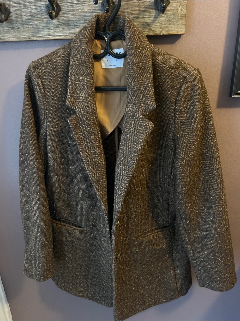Old Navy Brown Tweed Blazer Jacket